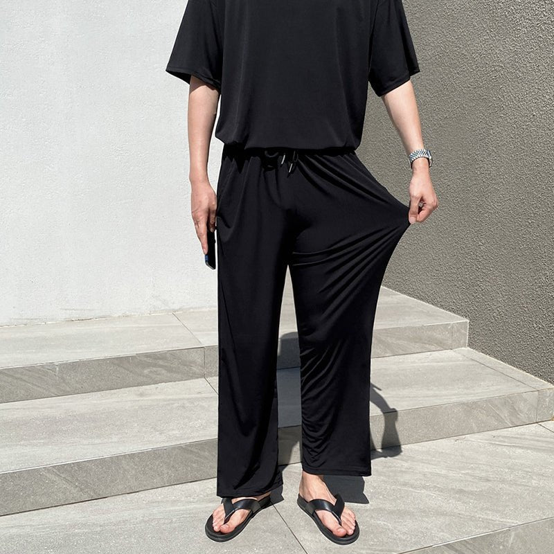 韓国ファッション SELCA-Ice silk stretch tops/pans-mselca2023aw408-03