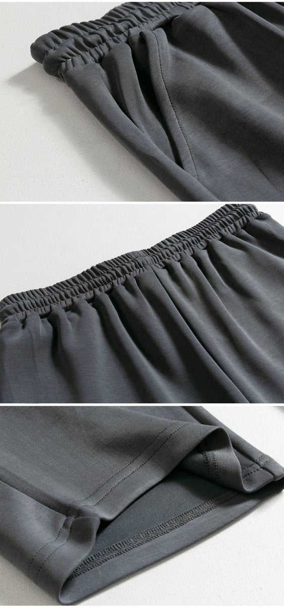 韓国ファッション SELCA-Ice silk stretch tops/pans-mselca2023aw408-07