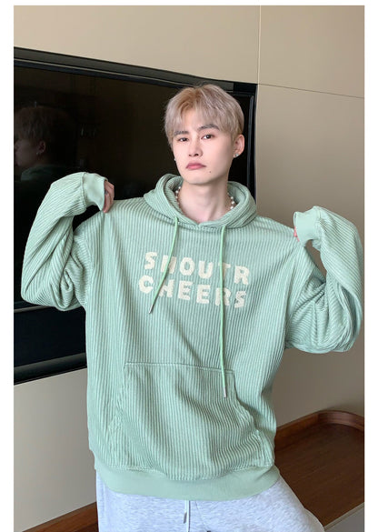 韓国ファッション SELCA-Knit logo hoody or-mselca2023aw418-011