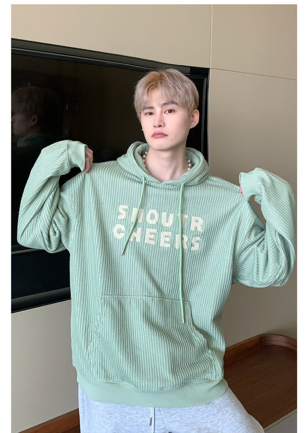 韓国ファッション SELCA-Knit logo hoody or-mselca2023aw418-011