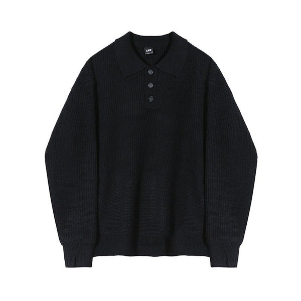 韓国ファッション SELCA-Knit Polo Sweat-mselca2023aw422-06