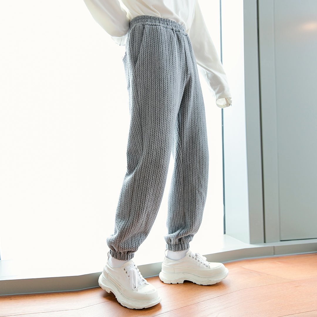 韓国ファッション SELCA-Knit sweat pants-mselca2023aw424-02