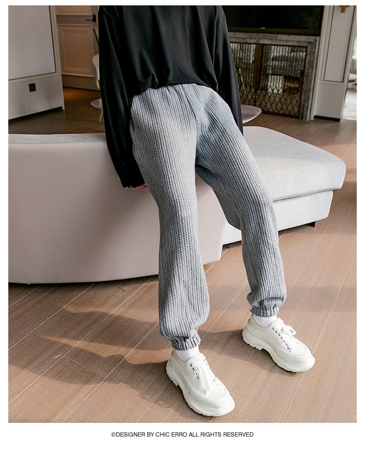 韓国ファッション SELCA-Knit sweat pants-mselca2023aw424-05