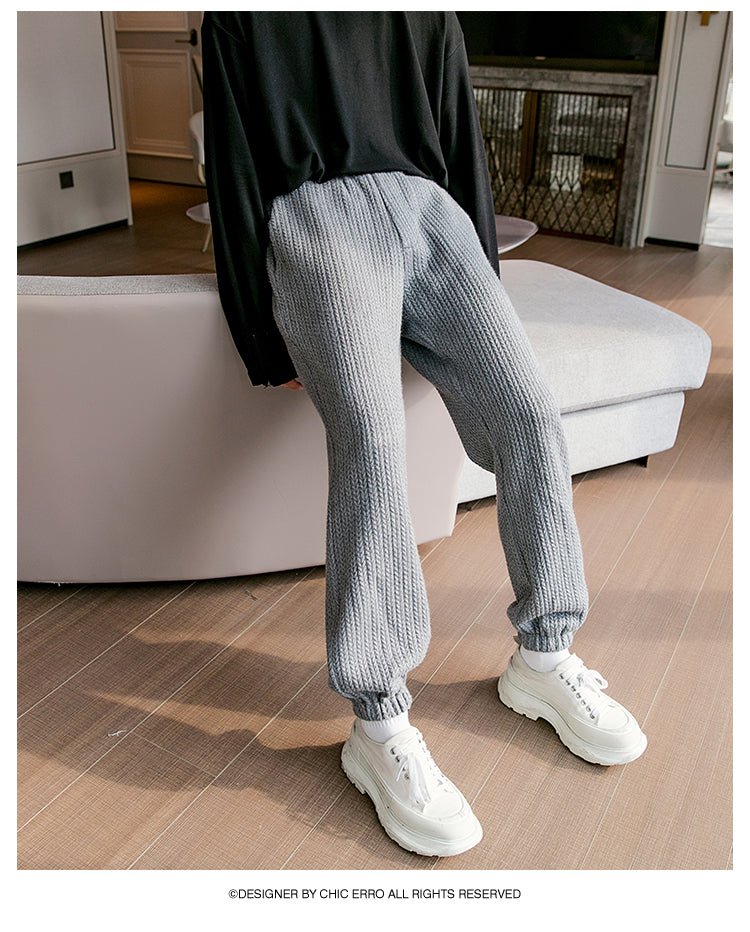 韓国ファッション SELCA-Knit sweat pants-mselca2023aw424-05