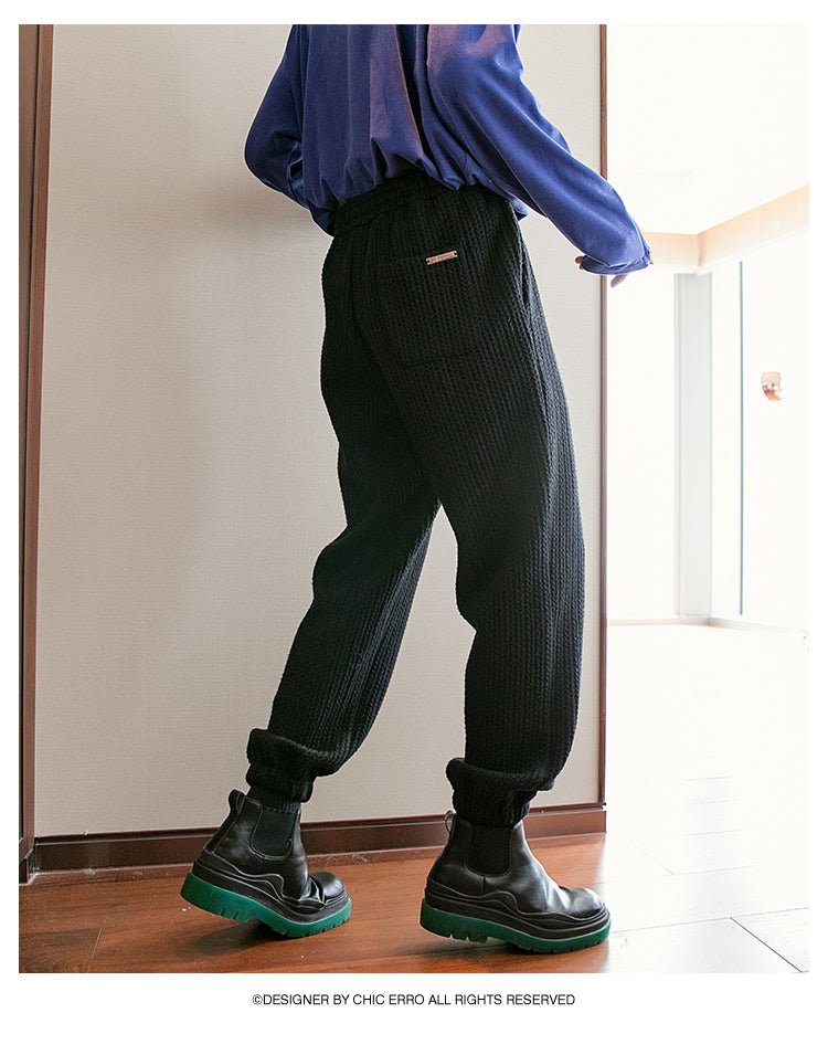 韓国ファッション SELCA-Knit sweat pants-mselca2023aw424-010