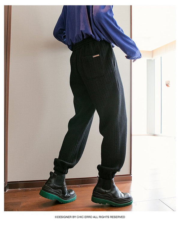 韓国ファッション SELCA-Knit sweat pants-mselca2023aw424-010