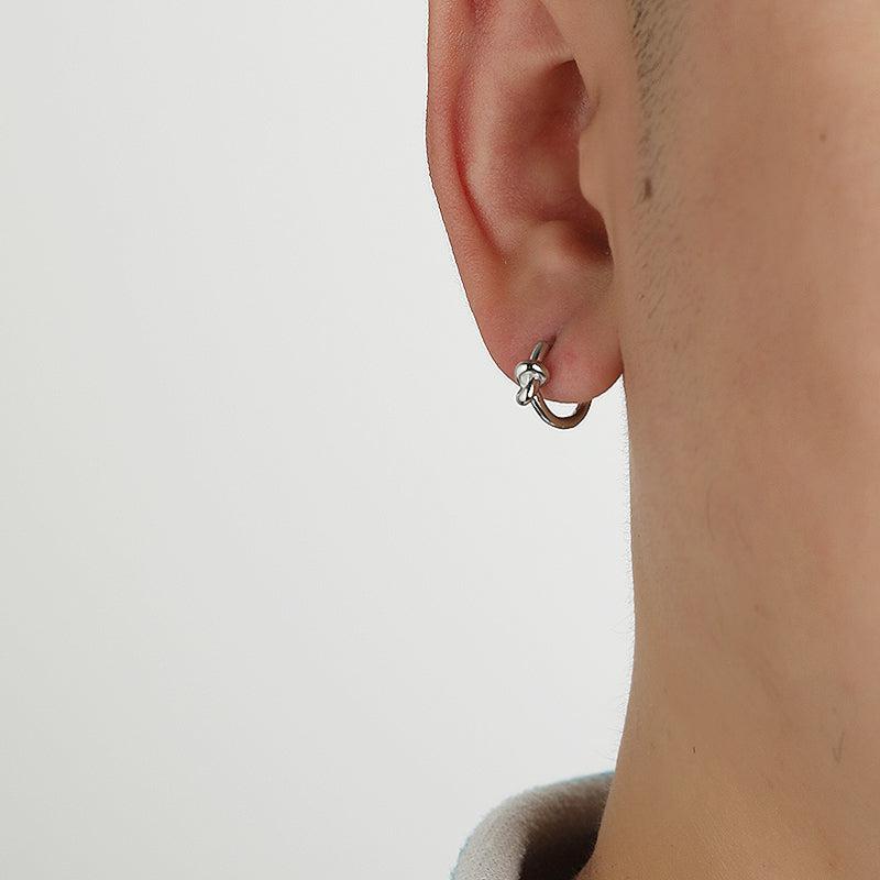 韓国ファッション SELCA-Knotted Hoop Earrings-mselca2023aw430-02