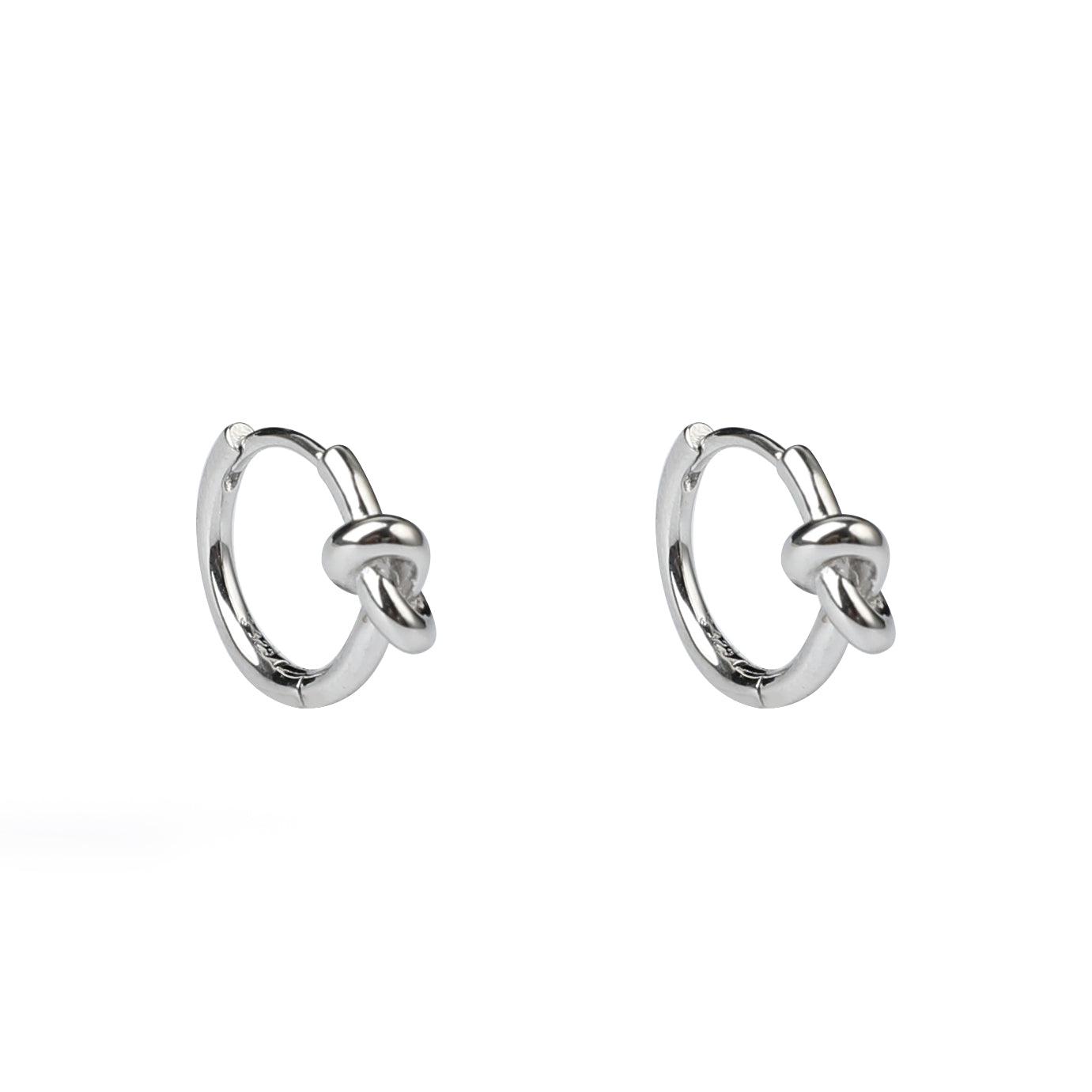 韓国ファッション SELCA-Knotted Hoop Earrings-mselca2023aw430-01