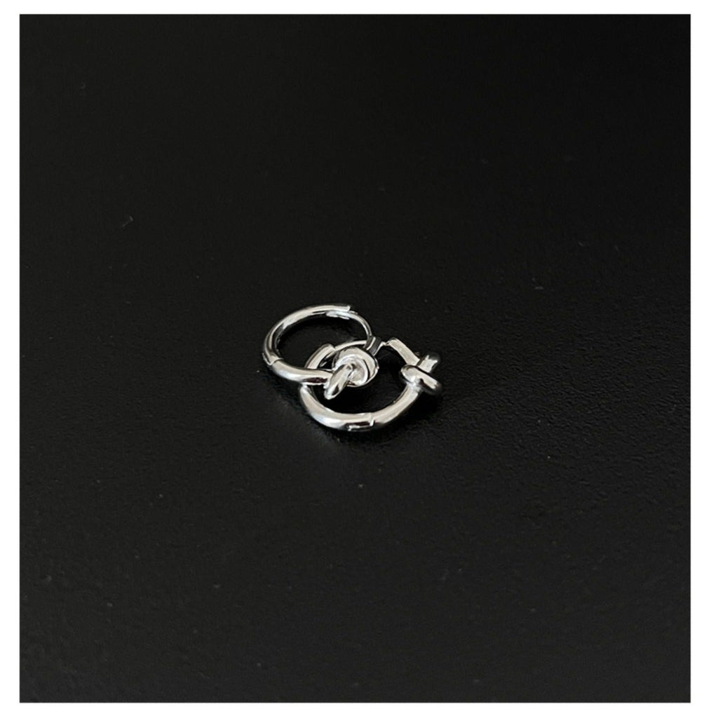 韓国ファッション SELCA-Knotted Hoop Earrings-mselca2023aw430-05