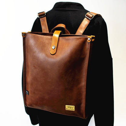 韓国ファッション SELCA-Large -capacity leather backpack-mselca2023aw433-016
