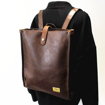 韓国ファッション SELCA-Large -capacity leather backpack-mselca2023aw433-04