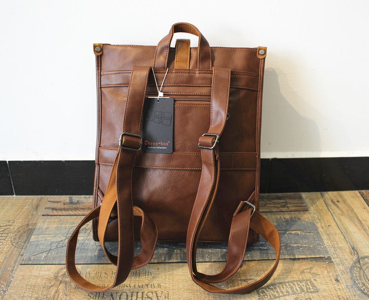 韓国ファッション SELCA-Large -capacity leather backpack-mselca2023aw433-07