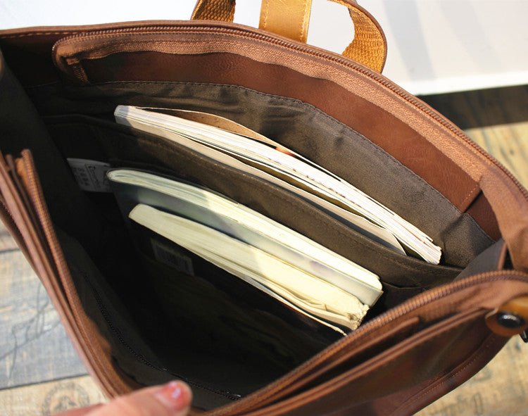 韓国ファッション SELCA-Large -capacity leather backpack-mselca2023aw433-010