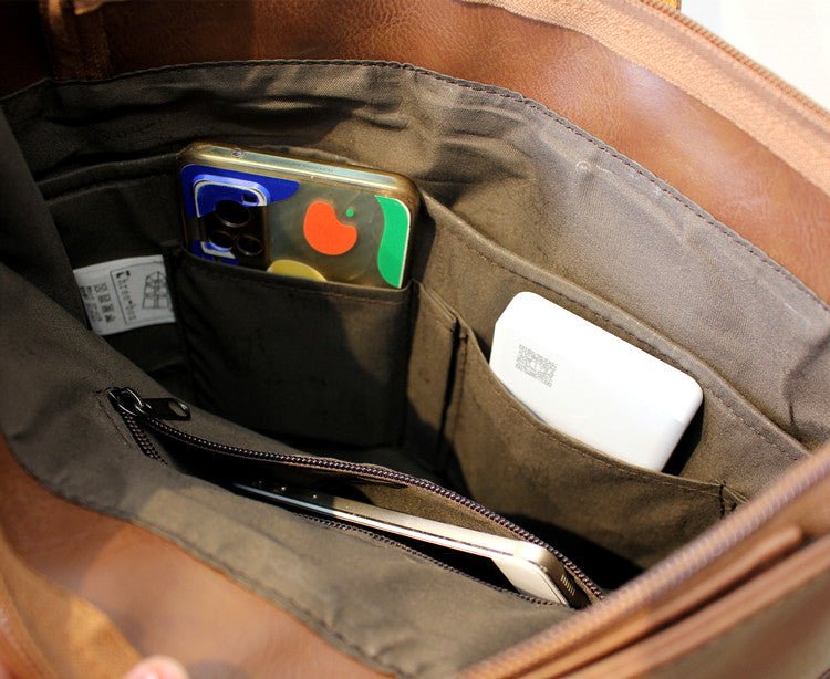 韓国ファッション SELCA-Large -capacity leather backpack-mselca2023aw433-011