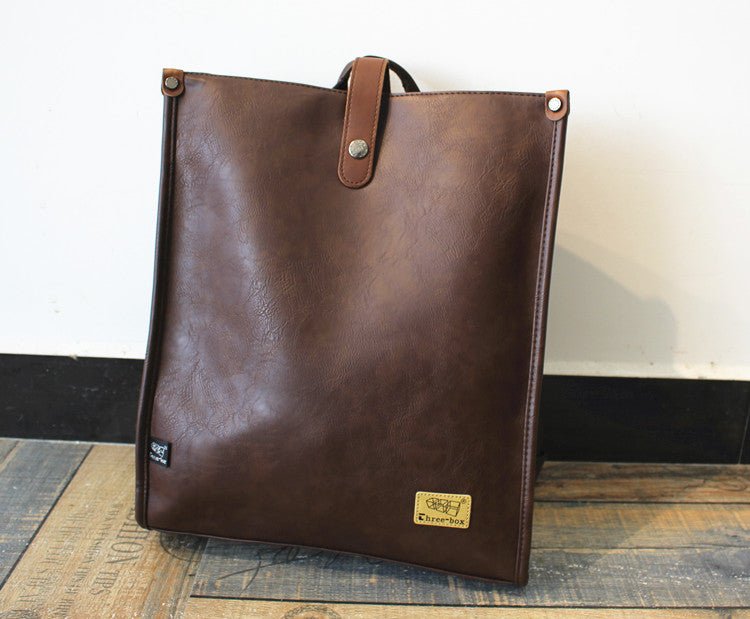 韓国ファッション SELCA-Large -capacity leather backpack-mselca2023aw433-02