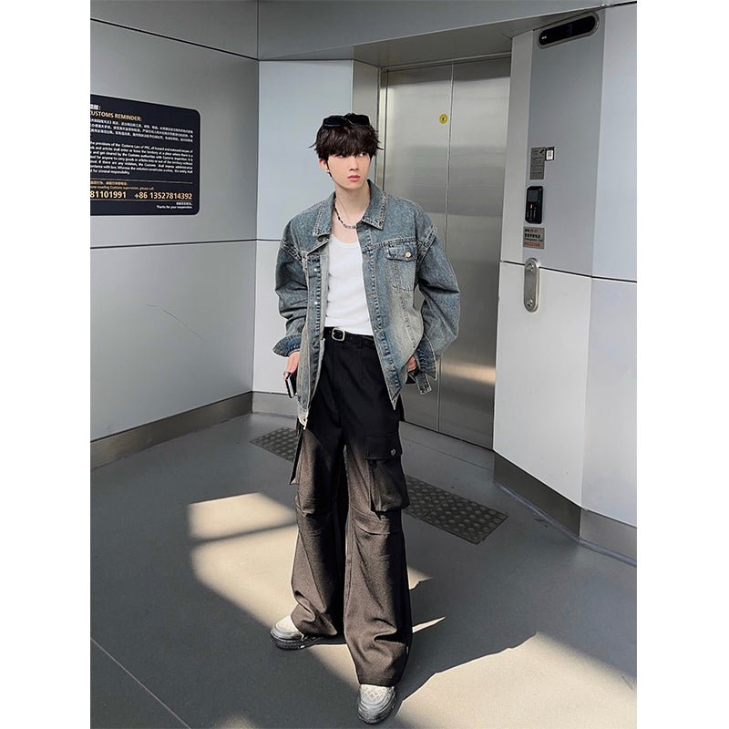 韓国ファッション SELCA-Black Car Goopants-mselca2023aw43-02