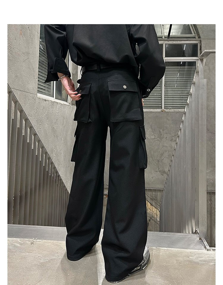 韓国ファッション SELCA-Black Car Goopants-mselca2023aw43-06