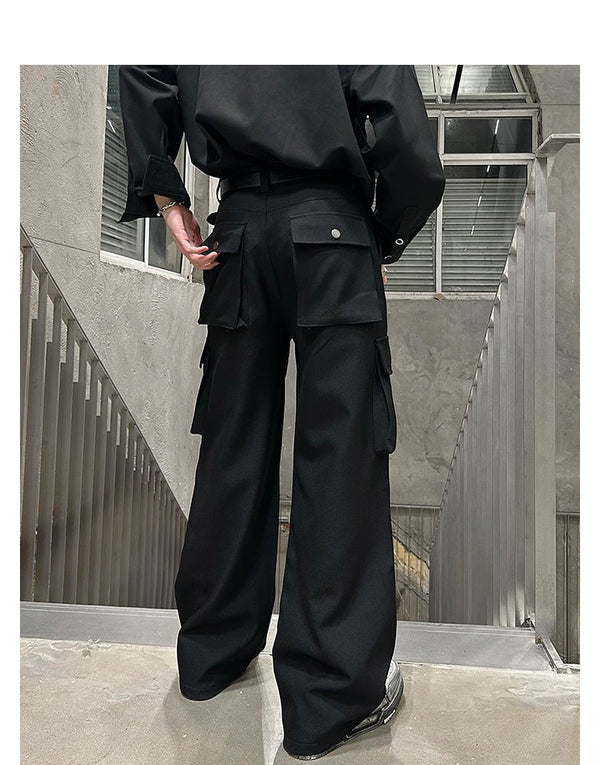 韓国ファッション SELCA-Black Car Goopants-mselca2023aw43-06