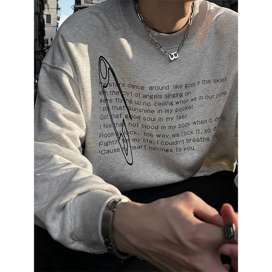 韓国ファッション SELCA-Letter print long sleeve sweatshirt-mselca2023aw449-01