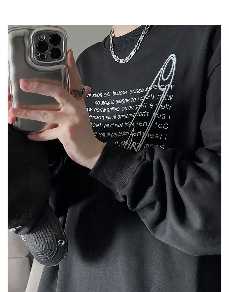 韓国ファッション SELCA-Letter print long sleeve sweatshirt-mselca2023aw449-06