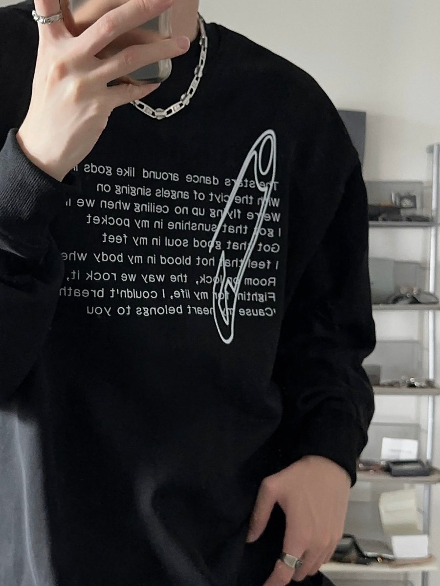 韓国ファッション SELCA-Letter print long sleeve sweatshirt-mselca2023aw449-07