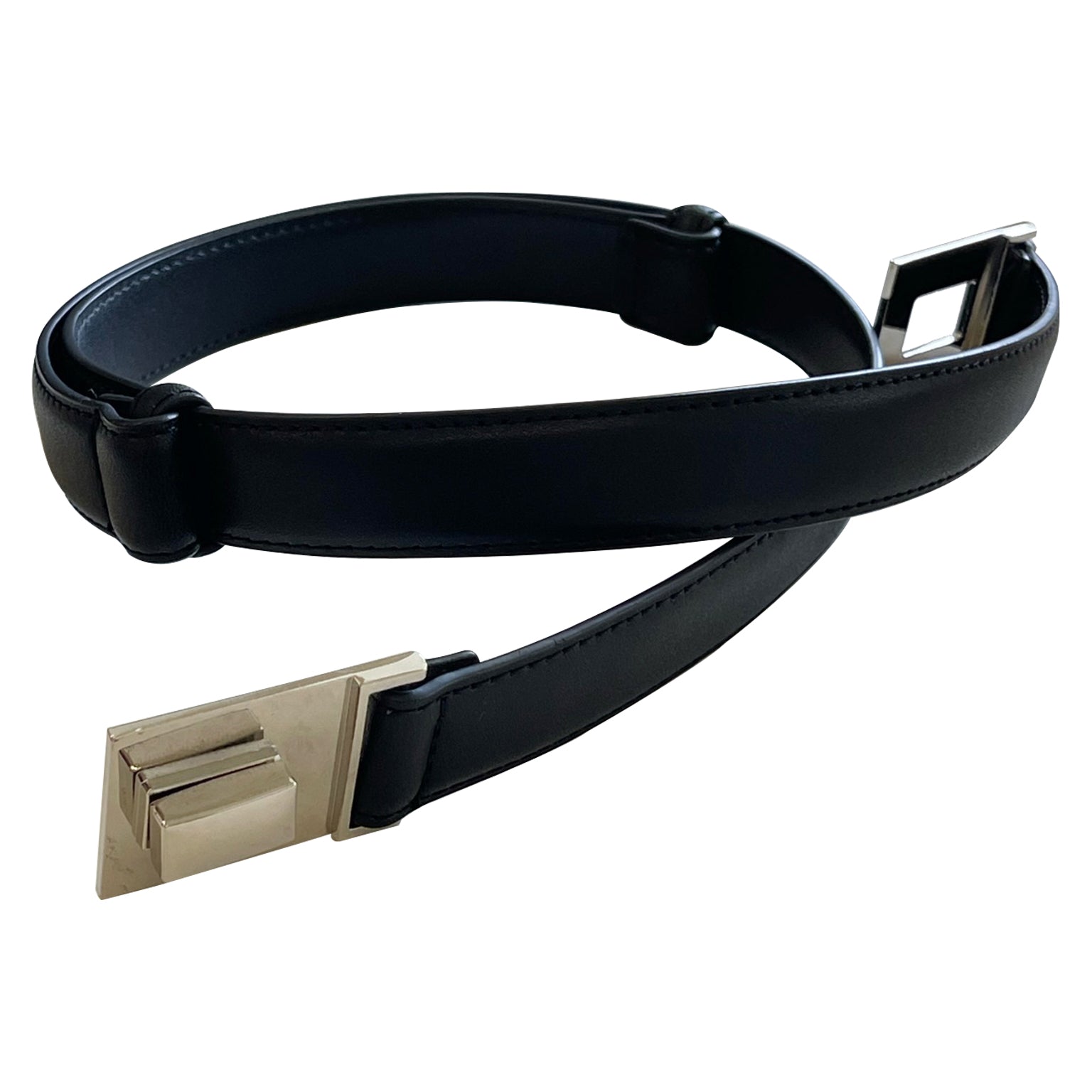 韓国ファッション SELCA-Black Leather Belt-mselca2023aw45-09