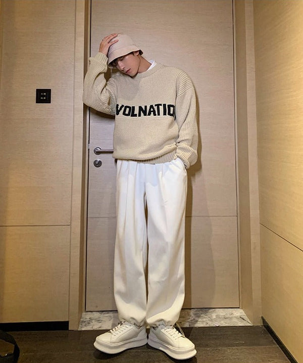 韓国ファッション SELCA-Logo knit sweater-mselca2023aw461-09