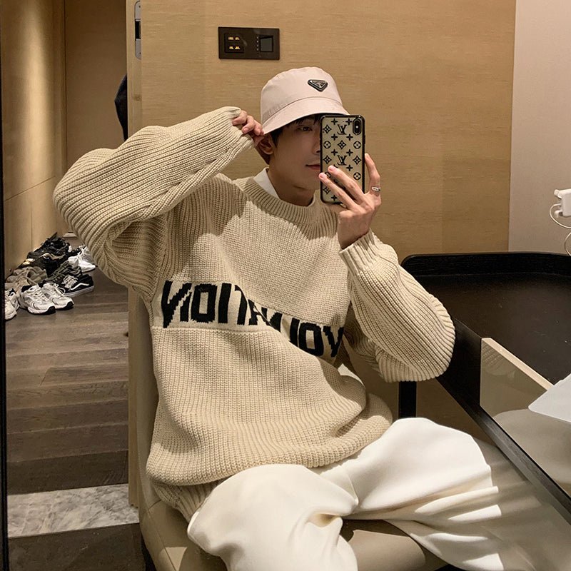 韓国ファッション SELCA-Logo knit sweater-mselca2023aw461-04