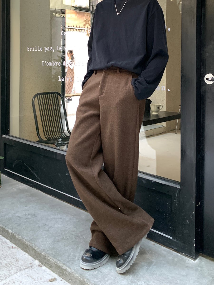 韓国ファッション SELCA-Loos straight pants-mselca2023aw489-06