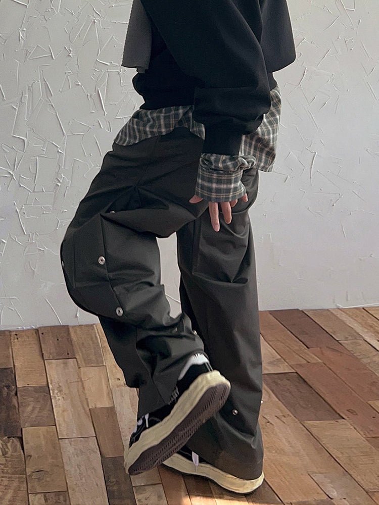 韓国ファッション SELCA-Loose function Casual pants-mselca2023aw495-03