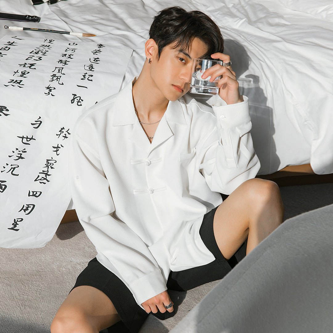 韓国ファッション SELCA-Loose long sleeve shirt-mselca2023aw498-03