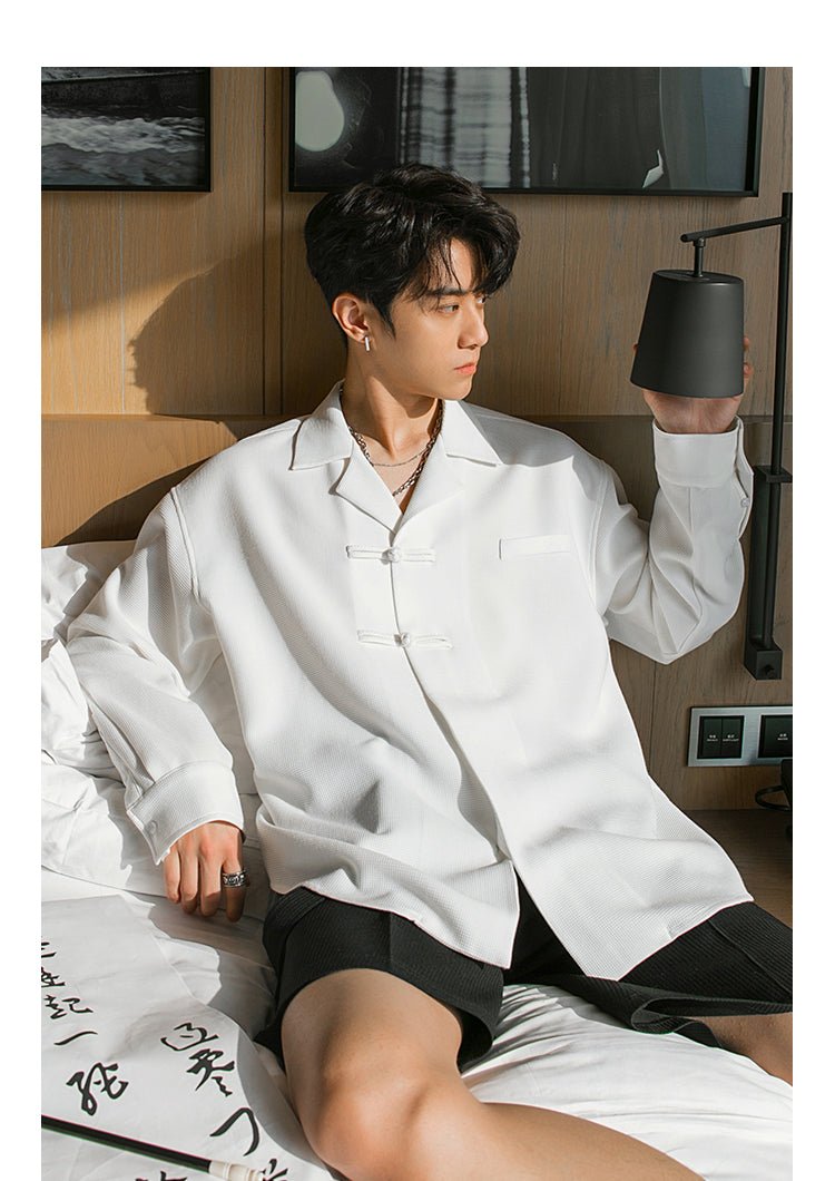 韓国ファッション SELCA-Loose long sleeve shirt-mselca2023aw498-06