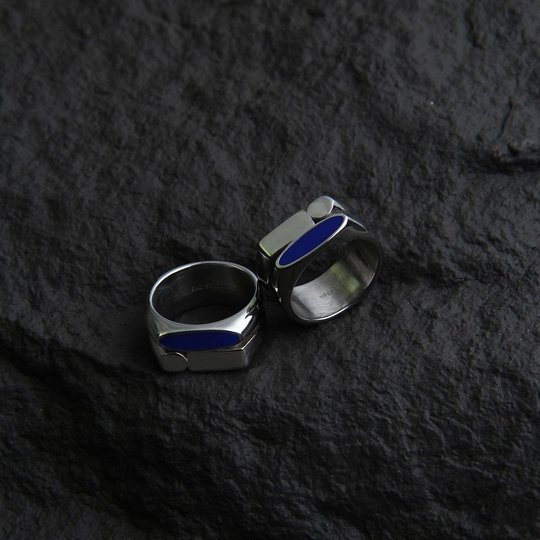 韓国ファッション SELCA-Blue Geometric Ring-mselca2023aw50-03