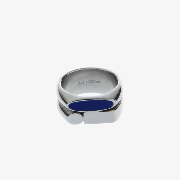 韓国ファッション SELCA-Blue Geometric Ring-mselca2023aw50-07
