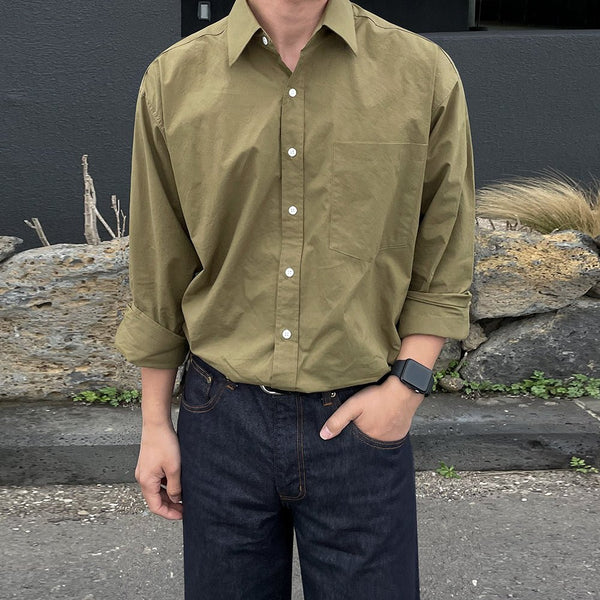 韓国ファッション SELCA-Men's color shirt-mselca2023aw517-09