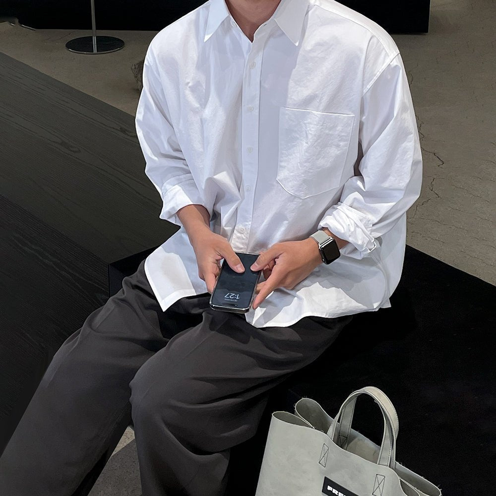 韓国ファッション SELCA-Men's color shirt-mselca2023aw517-011
