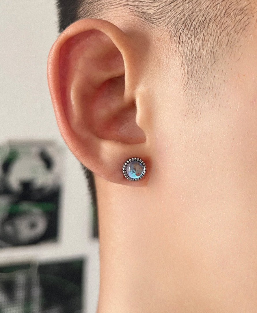 韓国ファッション SELCA-Moonstone earrings-mselca2023aw536-03