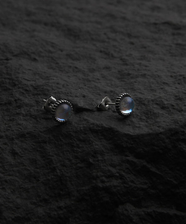 韓国ファッション SELCA-Moonstone earrings-mselca2023aw536-02