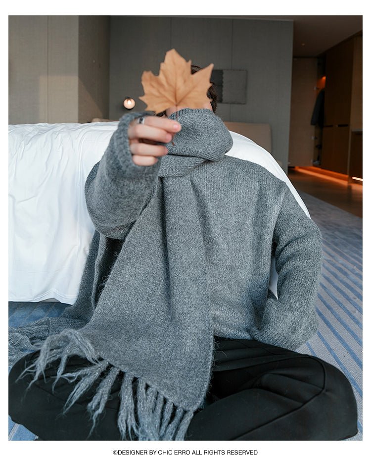 韓国ファッション SELCA-Mufflear knit sweater-mselca2023aw538-04