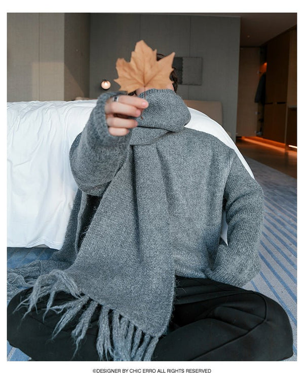 韓国ファッション SELCA-Mufflear knit sweater-mselca2023aw538-04