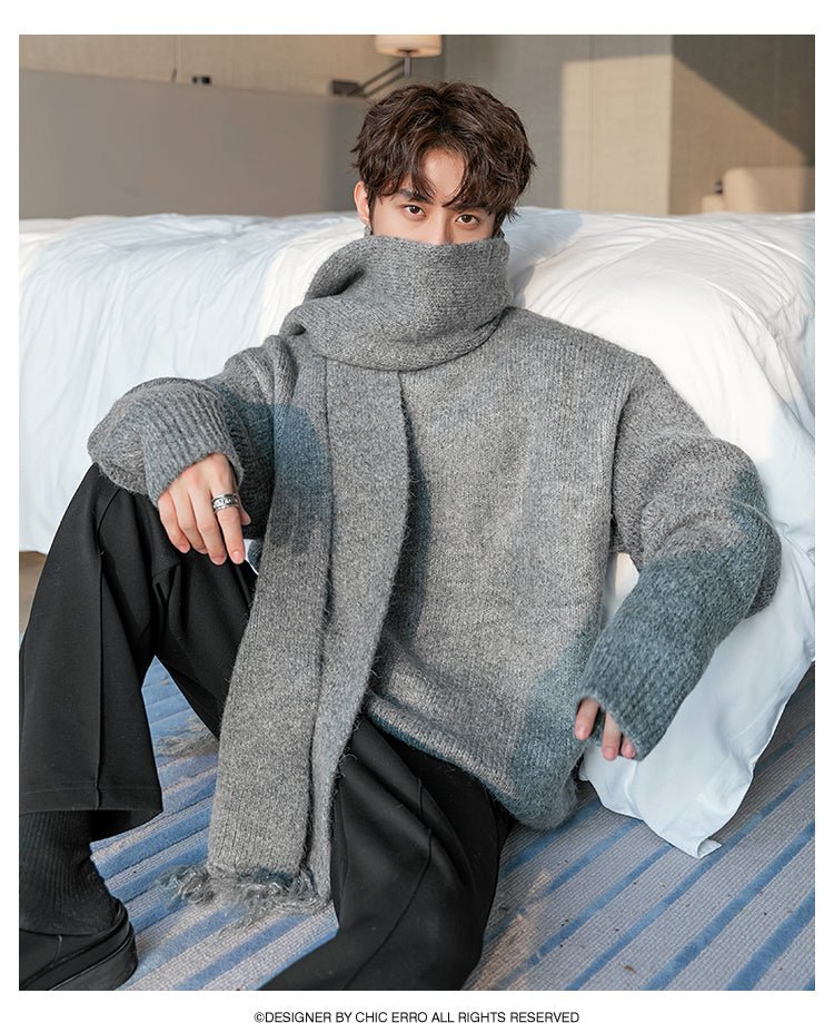 韓国ファッション SELCA-Mufflear knit sweater-mselca2023aw538-05