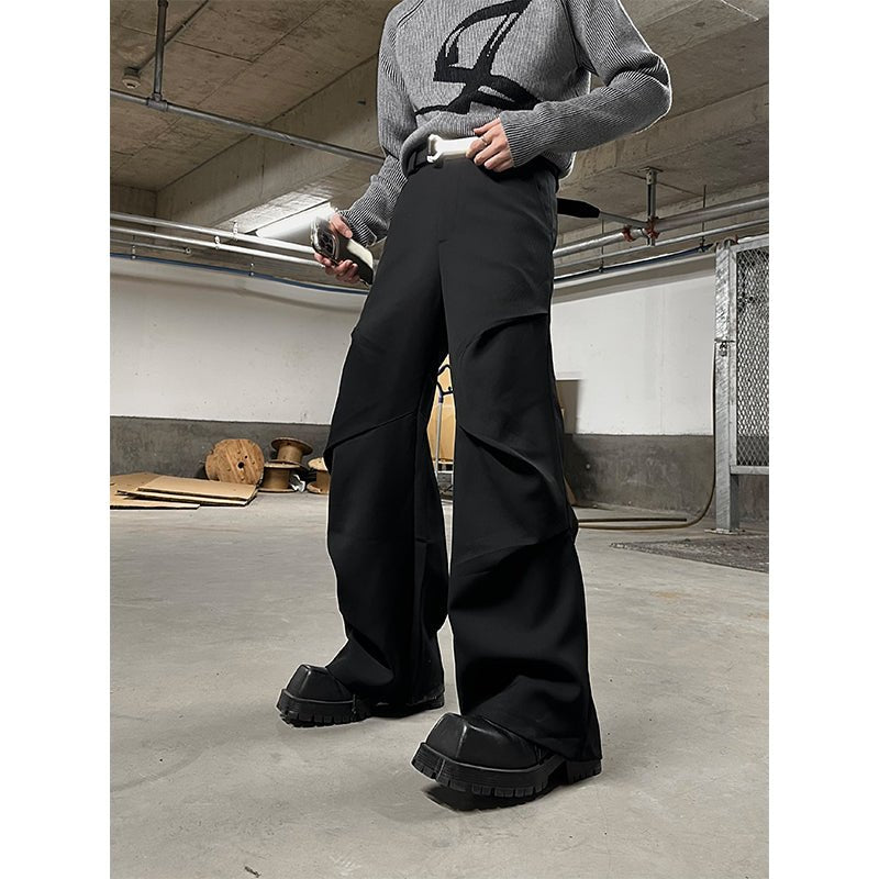 韓国ファッション SELCA-Multi Pleats Slacks-mselca2023aw539-04
