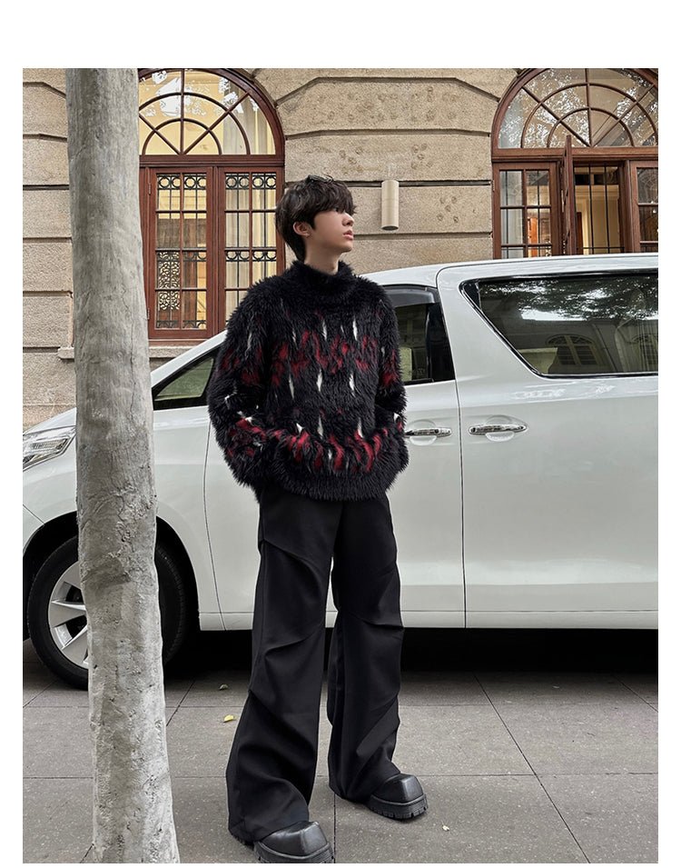 韓国ファッション SELCA-Multi Pleats Slacks-mselca2023aw539-06