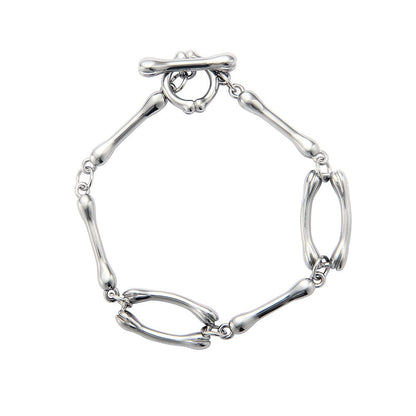 韓国ファッション SELCA-Bone -shaped bracelet-mselca2023aw53-01