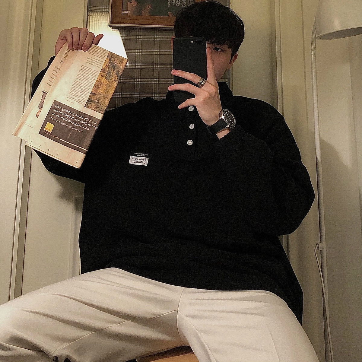 韓国ファッション SELCA-One-point sweatshirt-mselca2023aw556-06