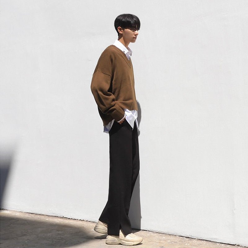 韓国ファッション SELCA-Open straight pants-mselca2023aw557-03
