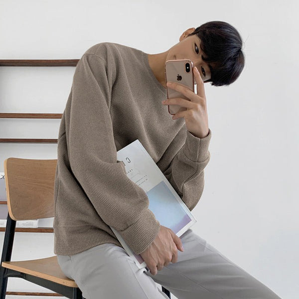 韓国ファッション SELCA-Over -size knit sweater-mselca2023aw576-07