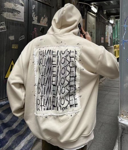 韓国ファッション SELCA-Over -size logo hoodie-mselca2023aw580-014
