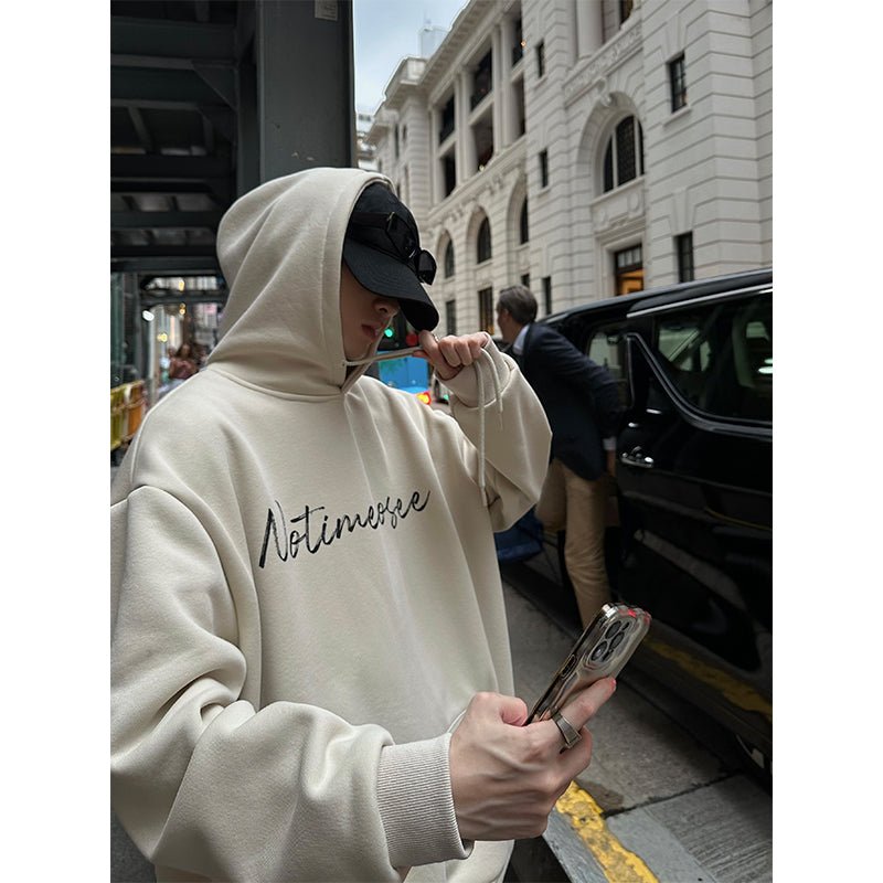 韓国ファッション SELCA-Over -size logo hoodie-mselca2023aw580-04