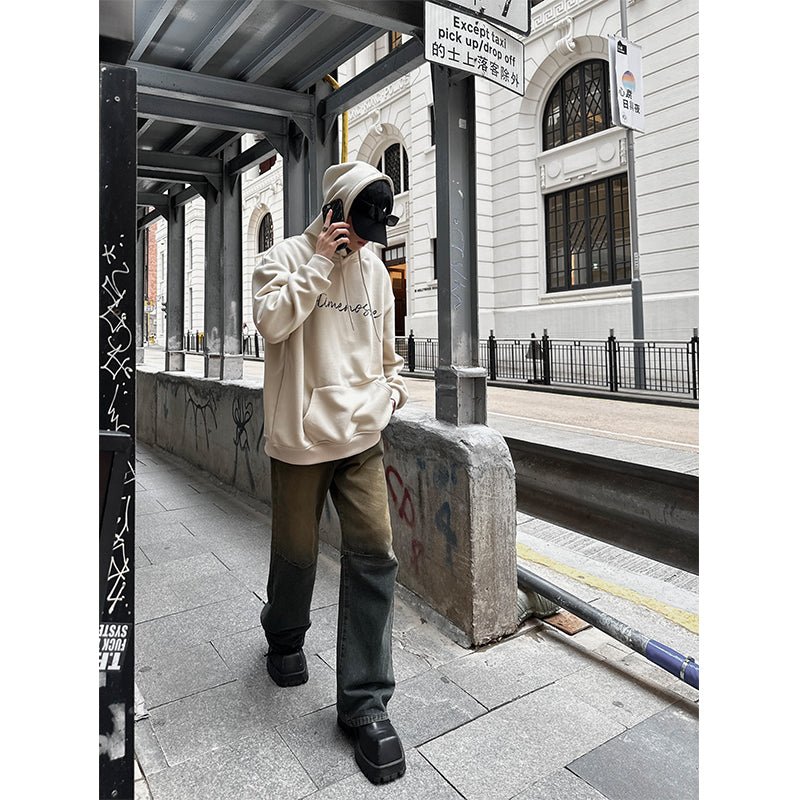韓国ファッション SELCA-Over -size logo hoodie-mselca2023aw580-015